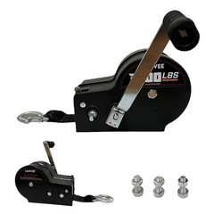 3500lbs Hand Winch with 33ft Strap 4:1/8:1 Gear Ratio for Boat Trailer Truck RV