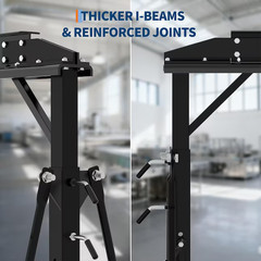 IdealHouse 1 Ton Adjustable Gantry Crane 2200 lbs Portable Shop Crane Frame