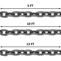 VEVOR 5/16″ 5ft/10ft Chain Sling 4 Legs Alloy Steel Lifting Sling Hook Chain 5T