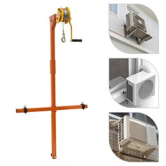 330lbs Air Conditioner Lifting Tool 49ft Cable Crane Lift Winch A/C Installation