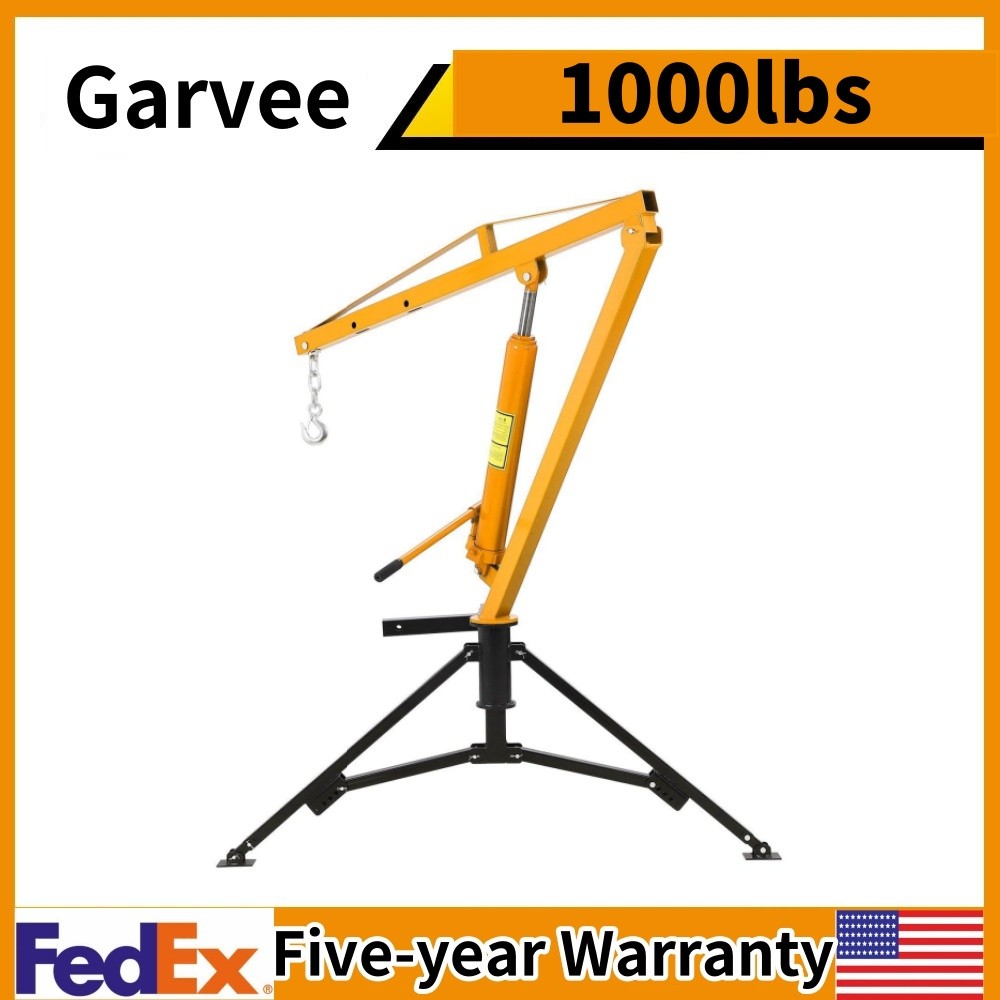 ⏯1000lbs Hydraulic Pickup Truck Crane with 360° Swivel 2-Inch Hitch Receiver