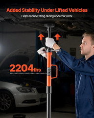 1 Ton Underhoist Support Stand – Adjustable Height, Self-Locking Screw