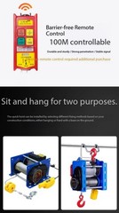 Winch Remote Control Electric Hoist Fast Crane Lifting Lowering Traction