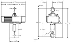 GORBEL GS ELECTRIC CHAIN HOIST, 1/2 TON CAPACITY, DUAL SPEED
