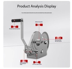 Stainless Steel Bidirectional Self-Locking Compact Household Winch Manual Hoiste
