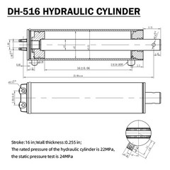 8 Ton Hydraulic Scissor Hoist – Short Lower Arm – Fits 10–14′ Dump Bodies DH-516