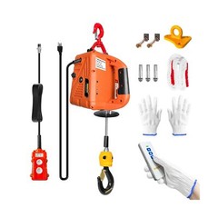 Power Electric Portable Hoist Winch 1500LBS, 3 in 1 Electric Cable Hoist 110V…