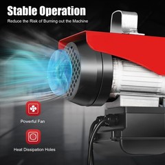 PA200 Electric Hoist Winch Crane Hoist Lift 440lbs with Wired Remote Control