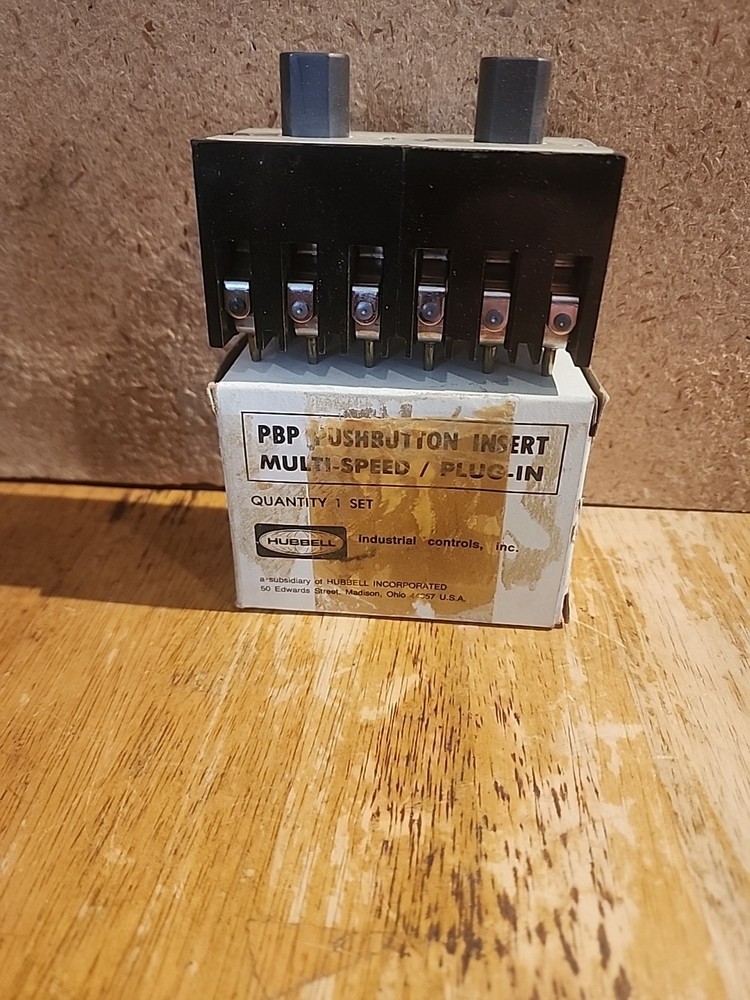 New Old Stock, Hubbell 67542-001 MS-5, PBP Pushbutton Insert Multi-Speed Plug-In