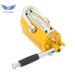 Magnetic Lifter Lifting Magnet Hoist 880lbs / 400kg 2.5 Safety Factor Yellow