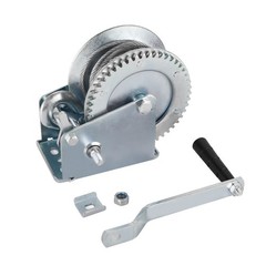 Heavy Duty Hand Winch 3500 lbs with 32 ft Steel Wire Rope, Hand Crank Strap G…