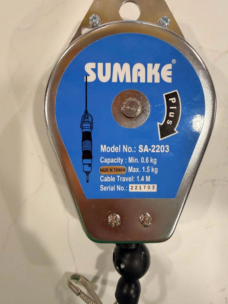Sumake SA-2203 Spring Tool Balancer Retractor 1.3-3.3 Lbs 4.6 Ft Hanging Hoist