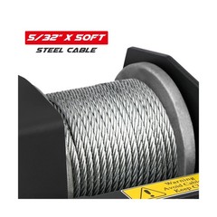 2500lbs Electric Winch 12V Waterproof Steel Cable with Wired Remote Control &…