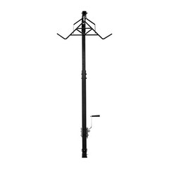 Vehicle-Mounted Truck Deer Hoist 600 lbs Adjustable 74–102 In Black/Silver