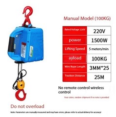 Electric Hoist 220V Domestic Lifting Machine with Remote Control Traction