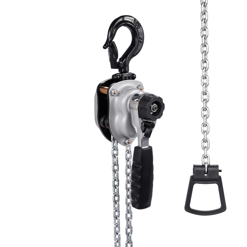 Manual Lever Chain Hoist, 550LBS Capacity, 10FT Lift, G80 Steel Chain, Dual Pawl
