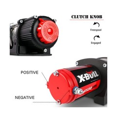 X-BULL Winch 4500LBS Steel Cable Electric Winch with Roller Fairlead, Wired H…