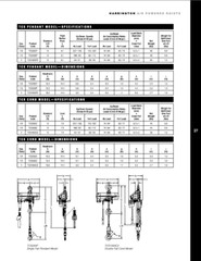 HARRINGTON TCS PENDANT CONTROLLED AIR HOIST, 1000 LB CAPACITY, 10 FT LIFT