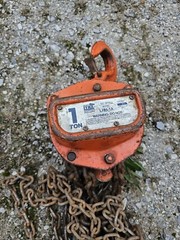 DUFF NORTON LYNX LHH-1A 1 TON MANUAL CHAIN HOIST 20′ LIFT