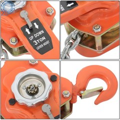 Wrench Hoist Manual Lever Block Steel Chain Hoist 6600lb Capacity 10ft G80 Chain