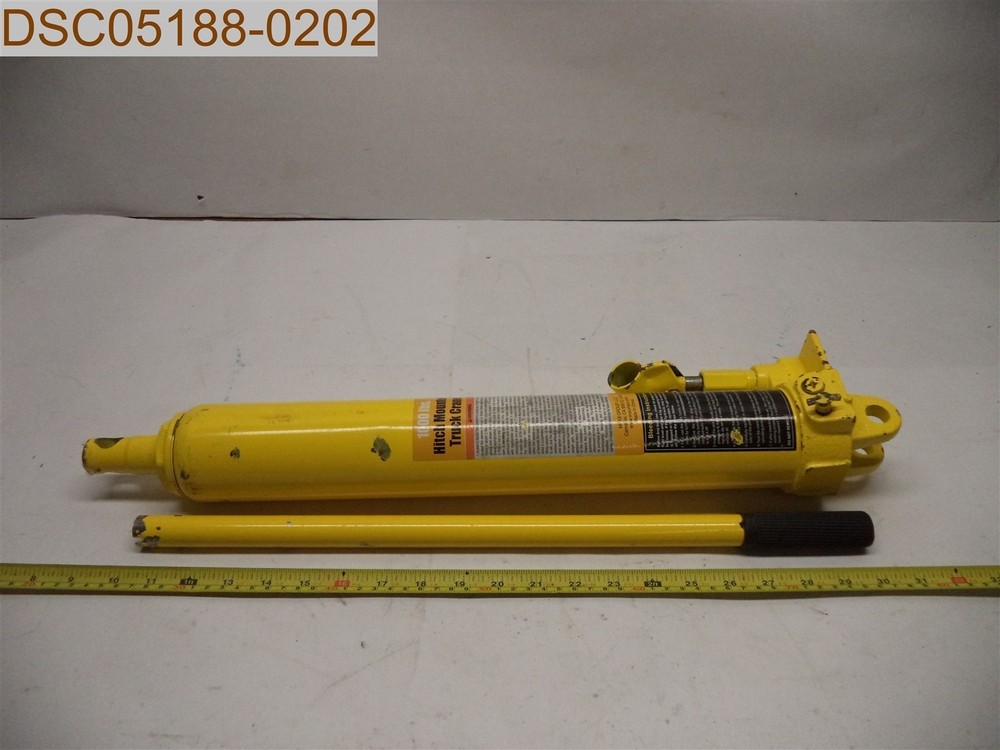 HYDRAULIC JACK & HANDLE ONLY: For Hydraulic Receiver Hitch Mounted Crane 1000lb