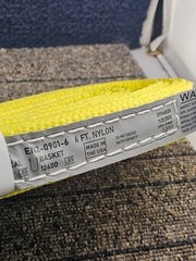 Wear-Flex Sling EN2-0901-6 6ft Nylon Sling Yellow with White Stripes Type V