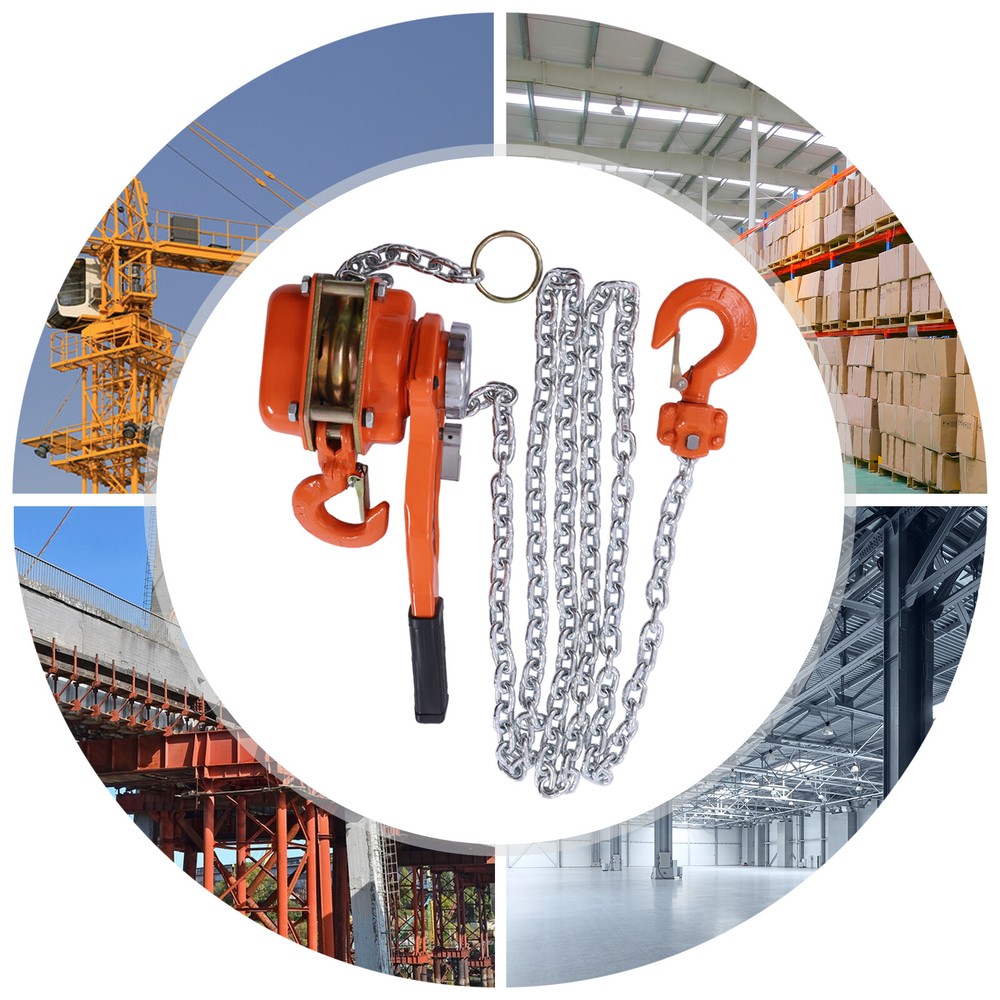 3/4 Ton Chain Hoist Ratchet Lever Block 10FT Chain Come Along Lift Puller 1650LB