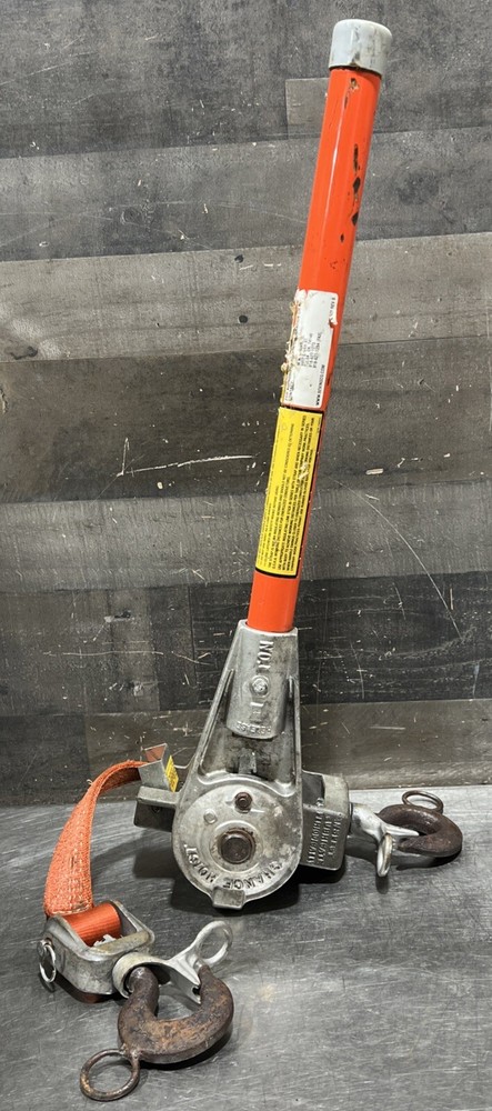 Chance Hoist 1 Ton Hot Stick Ratcheting Strap Hoist. Item ID #61 Used Surplus