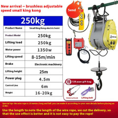 Brushless Inverter Small Diamond Electric Hoist 220v Crane Lift Adjustable Speed