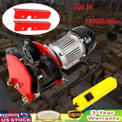 1 Ton Electric Chain Hoist 2200lbs 110V electric crane hoist 4ft chain I-beam US