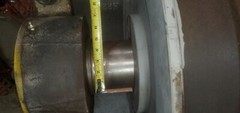 CRANE drive WHEEL ￼ASSEMBLY 23″ OD double flange 5-1/4″ wide