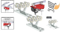 6 Wheel Steel Hoist Trolley Unistrut Assembly for Electric Lifting & Transport