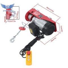 Electric Hoist 880lbs Crane Winch with Wired Remote Control 850W 110V