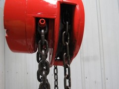 CM Cyclone Model S 1 Ton Manual Chain Fall Hoist 19′ Lift w/Load Limiter Tested