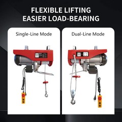 Electric Hoist 2200lbs 110V Winch 40FT Cable Single Double Sling Remote