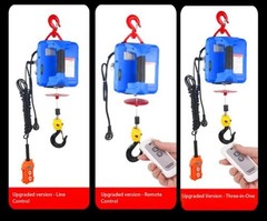 Portable Electric Hoist 220V Mini Crane with Wireless Remote Control for HomeUse