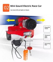 1T 220V/50HZ 1-PHASE Electric Trolley Used with Mini Electric Wire Rope Hoist