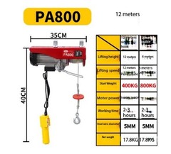 Electric Hoist Small Crane 220V Compact Hoist Wireless Remote Control