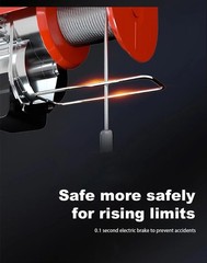 220V Electric Hoist Small Winch Lifting Crane for Household Liftin and Construct