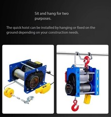 Small Wire Rope Remote-Controlled Electric Hoist Quick-Lifting Crane Winch