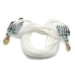 4000 Lbs/2 Ton 65FT Poly Rope Hoist Pulley Wheel Block, Tackle 7:1 Lifting Ratio