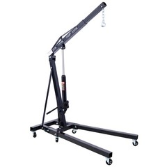 Red 2Ton Steel Engine Hoist Cherry Picker 6 Iron Wheels Folding Shop Crane Lift