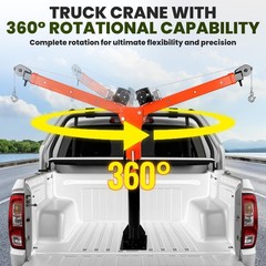 5000 lbs 12V Electric Winch 2200 Pickup Truck Crane Alloy Steel Truck Crane