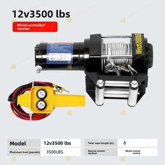 Off-Road Vehicle Electric Winch 12V 24V Steel Cable Puller Car Self-Rescue Winch