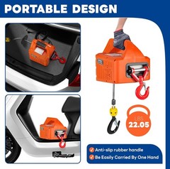 Portable 3 in 1 Electric Winch Crane – 2200 lbs Capacity for Garage & Warehouse