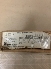 NEW CM LODESTAR ELECTRIC HOIST 2793 LUG HOOK SWIVEL RIGID