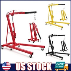 2T/4400 Lbs Folding Engine Hoist ,Hydraulic Cherry Picker Shop Crane Hoist Lift