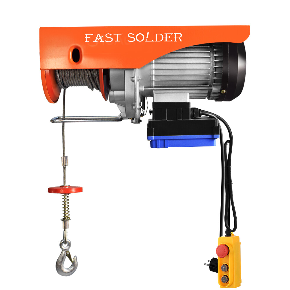 1320lbs Electric Hoist Winch Crane Lift 5.2ft Wire Remote Control 110V/220V