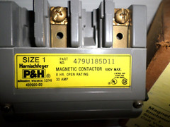 **NEW IN BOX** P&H HARNISCHFEGER 479U185D11 Size-1 CONTACTOR 30-Amp 600V 30A