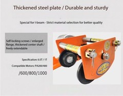 Electric Hoist Hand-pushed Six-wheel Lifting Crane Single-track Pulley Block